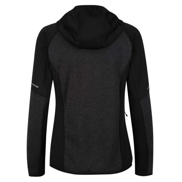 X-PRO COLDSPRING II WOMEN'S HYBRID PERFORMANCE STRETCH HOODED FLEECE JACKET - Regatta Grey Marl Black