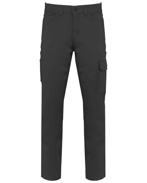  UNISEX COTTON STRETCH TROUSERS - Designed To Work Tamno siva
