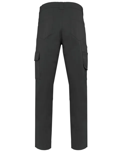  UNISEX COTTON STRETCH TROUSERS - Designed To Work Tamno siva