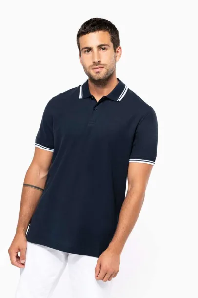  Muška polo majica s kontrastnim obrubom, 180 g/m2 - Kariban Kelly zelena Bijela