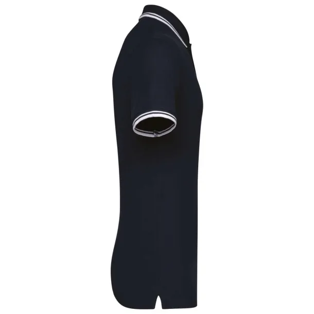  Muška polo majica s kontrastnim obrubom - Kariban Mornarsko plava Bijela