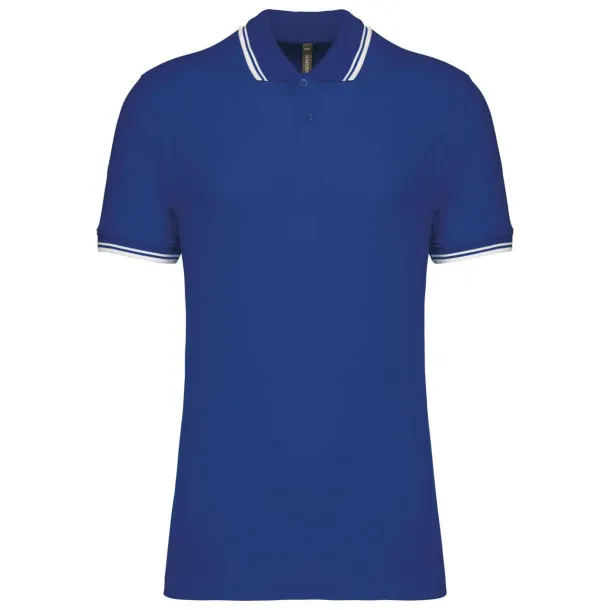  MEN'S SHORT-SLEEVED POLOSHIRT WITH CONTRASTING PIPING - Kariban Royal blue White