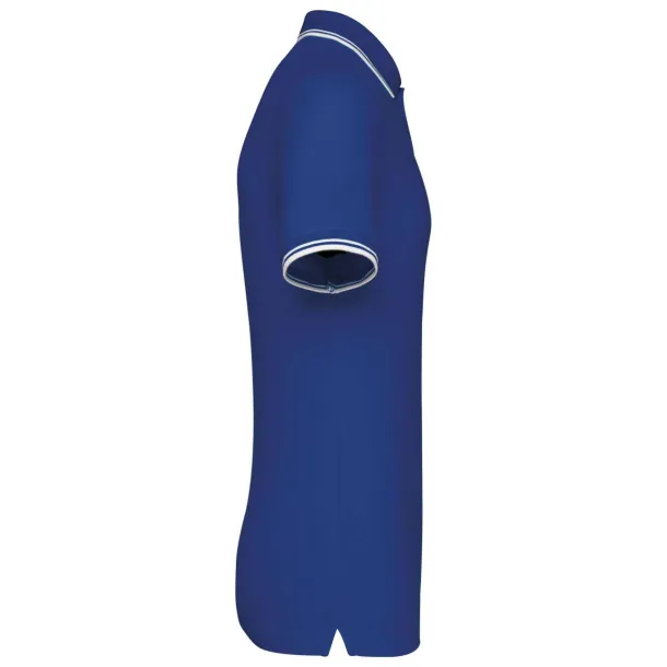  MEN'S SHORT-SLEEVED POLOSHIRT WITH CONTRASTING PIPING - Kariban Royal blue White