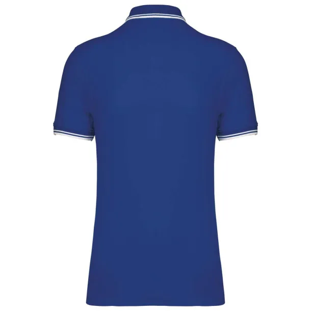  MEN'S SHORT-SLEEVED POLOSHIRT WITH CONTRASTING PIPING - Kariban Royal blue White