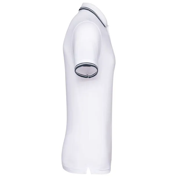  MEN'S SHORT-SLEEVED POLOSHIRT WITH CONTRASTING PIPING - Kariban White Navy