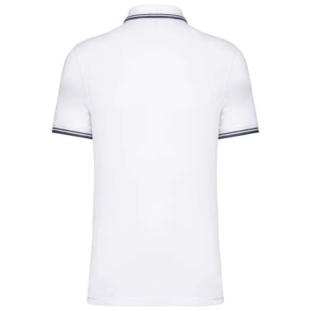  MEN'S SHORT-SLEEVED POLOSHIRT WITH CONTRASTING PIPING - Kariban White Navy