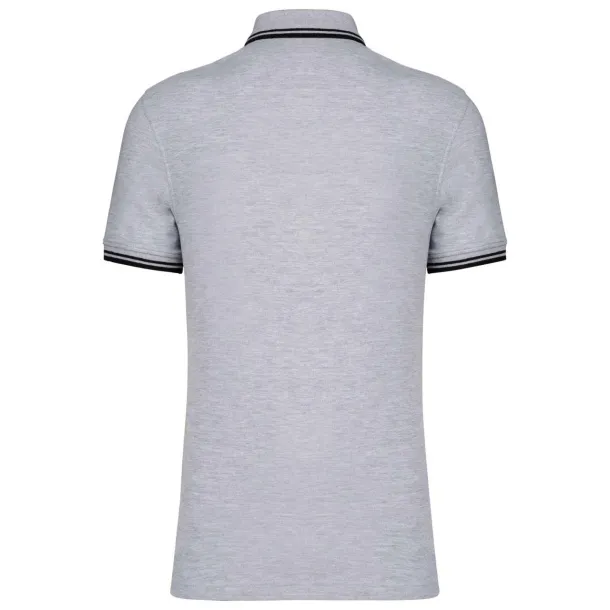  Muška polo majica s kontrastnim obrubom, 180 g/m2 - Kariban Oxford Grey Crna