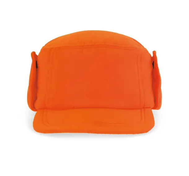  CAP WITH EARMUFFS - K-UP Fluorescent Orange
