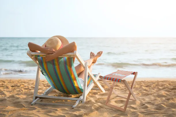 Nissi custom beach stool White Natural