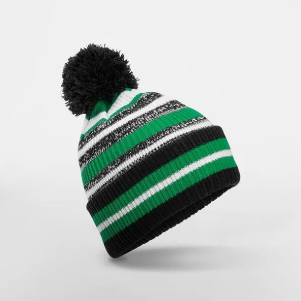  Multi-Sport Fan Beanie - Beechfield Black Kelly Green