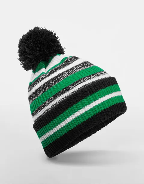  Multi-Sport Fan Beanie - Beechfield Black Kelly Green
