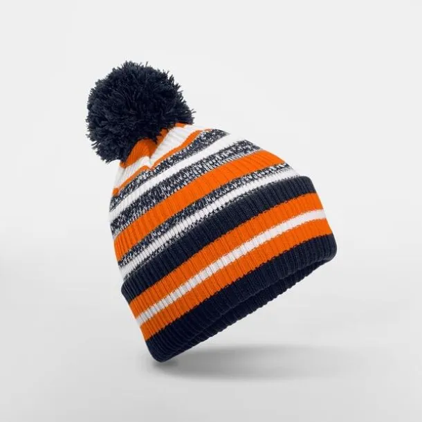 Multi-Sport Fan Beanie - Beechfield French Navy Narančasta