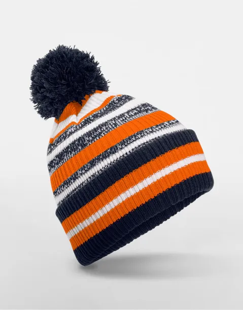  Multi-Sport Fan Beanie - Beechfield French Navy Narančasta