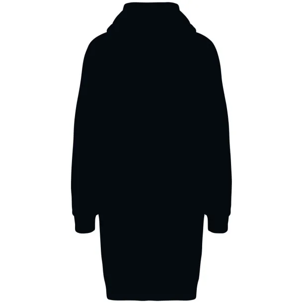  LADIES' ECO-FRIENDLY HOODED SWEATSHIRT DRESS - Native Spirit Black