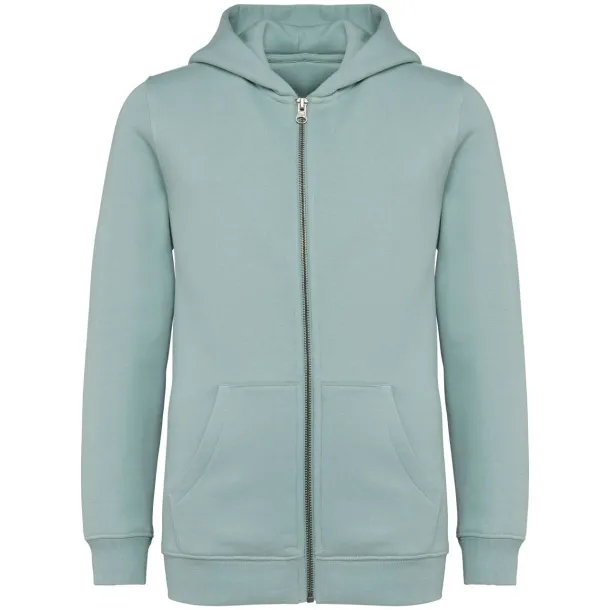  ECO-FRIENDLY KIDS’ FULL ZIP HOODED SWEATSHIRT - Native Spirit Jade Green