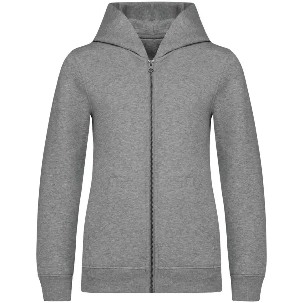  Dječji eko hoodie s patentnim zatvaranjem - Native Spirit Moon Grey Heather