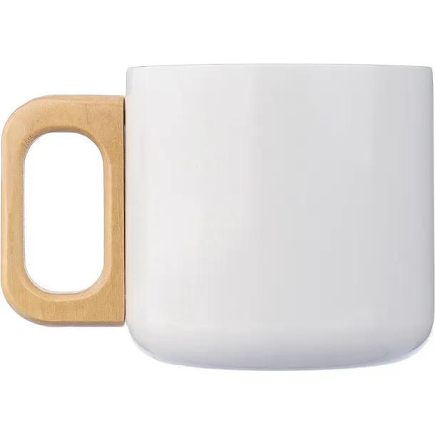  Recycled stainless steel mug 400 ml white