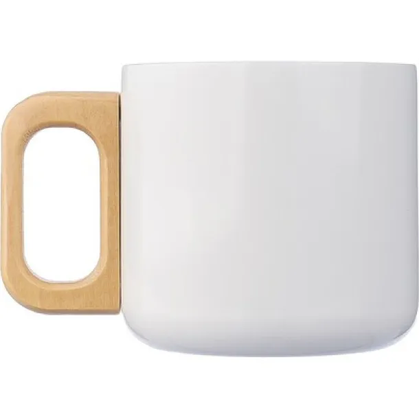  Recycled stainless steel mug 400 ml white