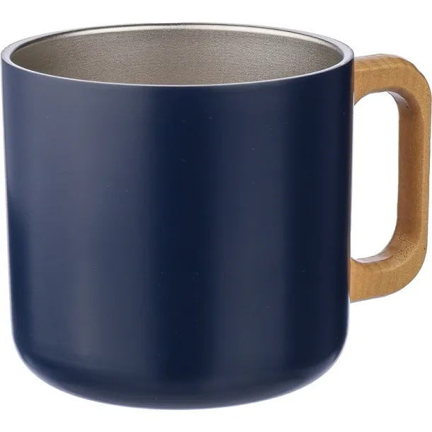  Recycled stainless steel mug 400 ml navy blue