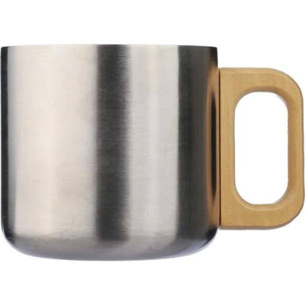  Recycled stainless steel mug 400 ml silver