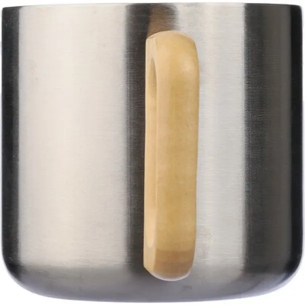  Recycled stainless steel mug 400 ml Srebrna