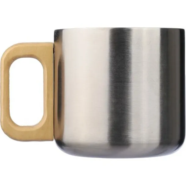  Recycled stainless steel mug 400 ml silver