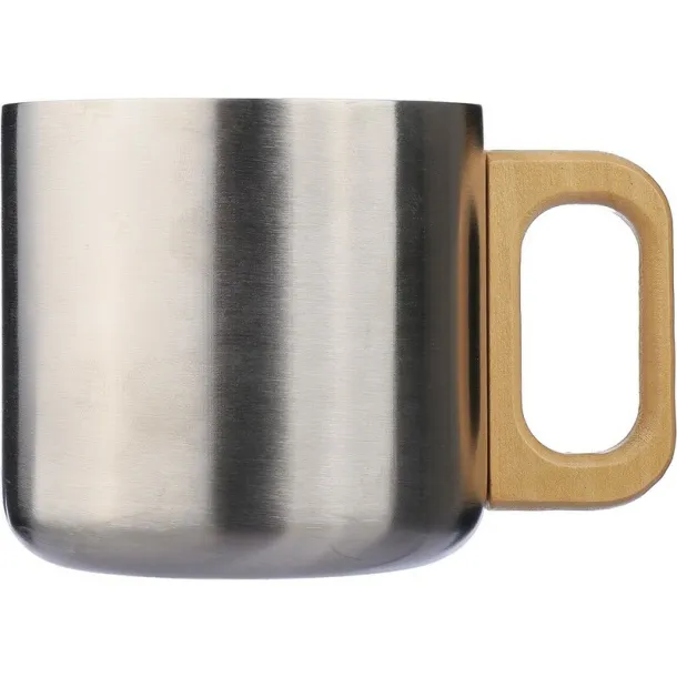  Recycled stainless steel mug 400 ml silver