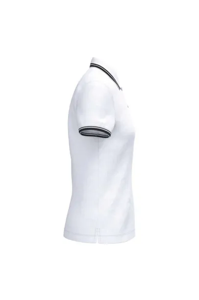  LADIE'S SHORT-SLEEVED POLOSHIRT WITH CONTRASTING PIPING - Kariban White Black