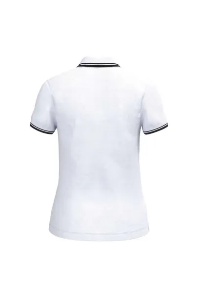  LADIE'S SHORT-SLEEVED POLOSHIRT WITH CONTRASTING PIPING - Kariban White Black