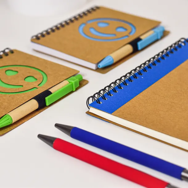 SMILE notebook and pen set Green