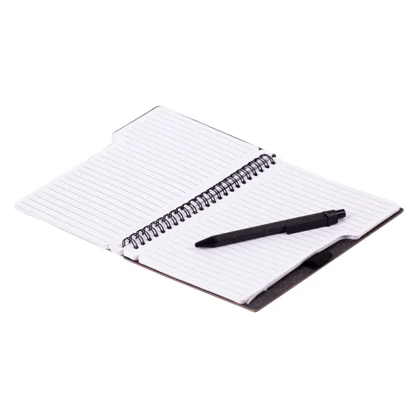 TELDE EKO notes sa kemijskom olovkom, A5 Crna