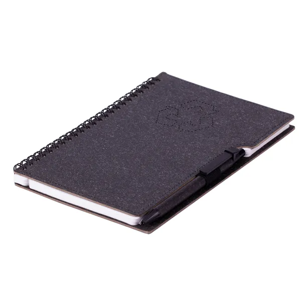 TELDE EKO notes sa kemijskom olovkom, A5 Crna