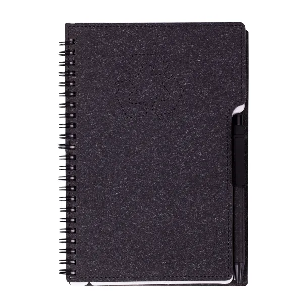 TELDE EKO notes sa kemijskom olovkom, A5 Crna