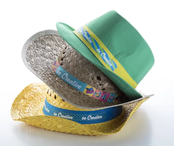 Subrero sublimation band for straw hats White