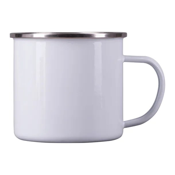 OLDIE Emajlirana šalica, 500 ml Bijela