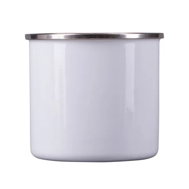 OLDIE Emajlirana šalica, 500 ml Bijela