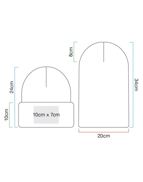  Original Deep Cuffed Striped Beanie - Beechfield