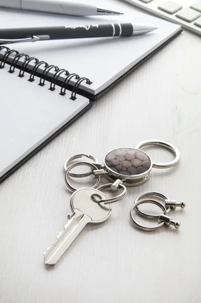 Cinco keyring Silver