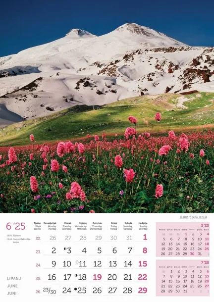  "VRHOVI SVIJETA" color calendar Color