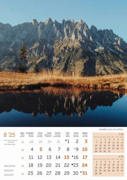  "VRHOVI SVIJETA" color calendar Color