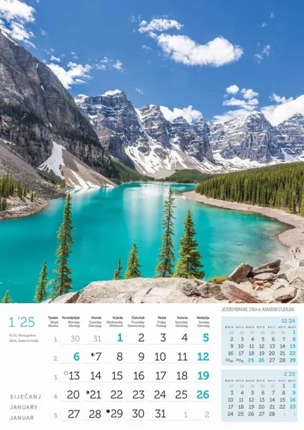  "VRHOVI SVIJETA" color calendar Color