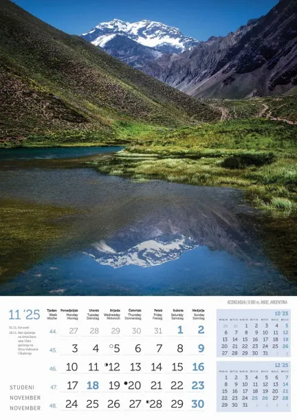  "VRHOVI SVIJETA" color calendar Color