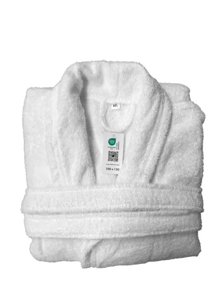 OLIMA TERRY BATHROBE - Olima White