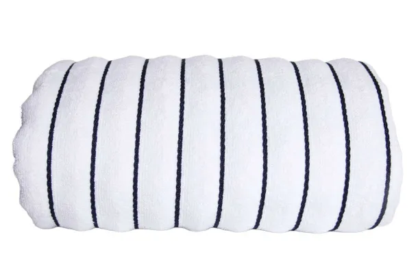  BEACH STRIPED TOWEL - Olima White Navy