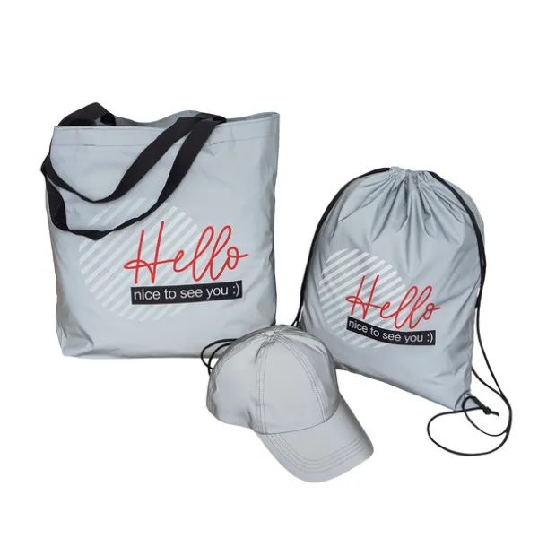 DEVA reflective drawstring backpack Silver