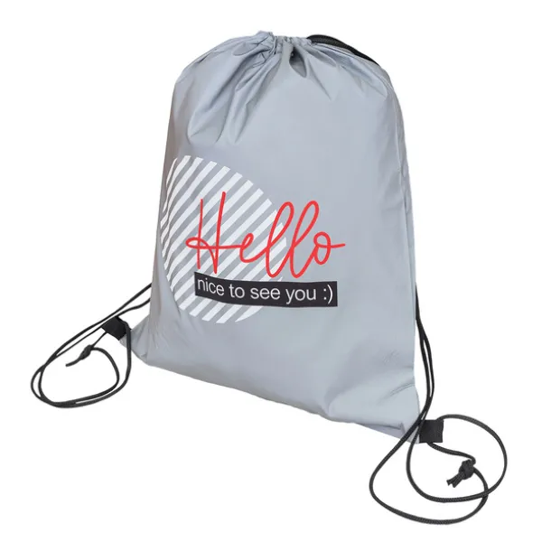 DEVA reflective drawstring backpack Silver