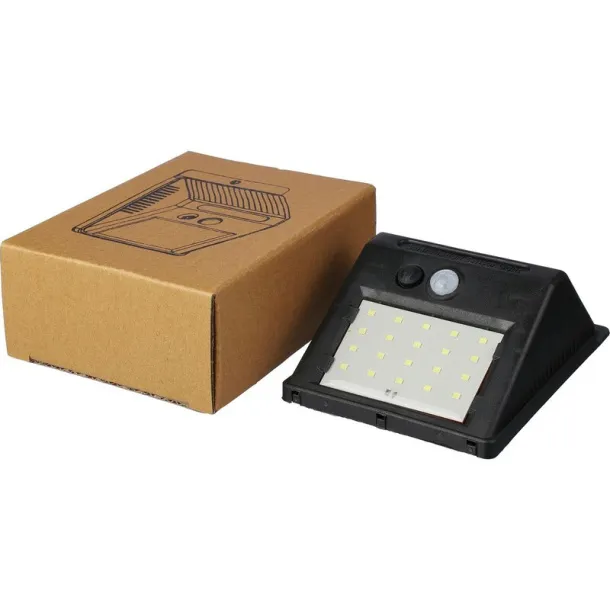  Solar power wall light Crna