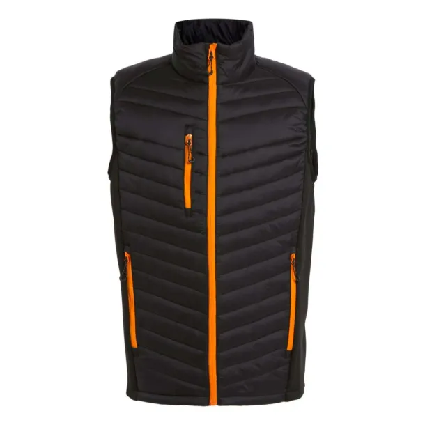 NAVIGATE HYBRID BODYWARMER - Regatta Black Orange Pop