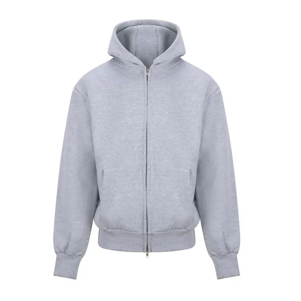 SIGNATURE hoodie s patentnim zatvaračem, 440 g/m2 - Just Hoods Heather Grey