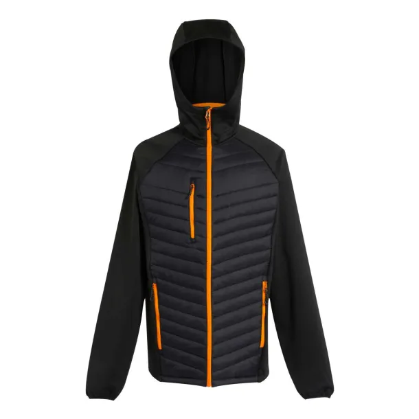 NAVIGATE NAVIGATE HYBRID JACKET - Regatta Black Orange Pop